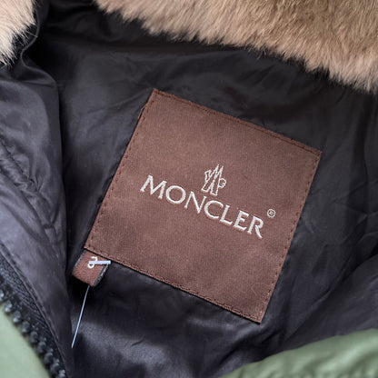 2000s moncler green fur trim puffer
