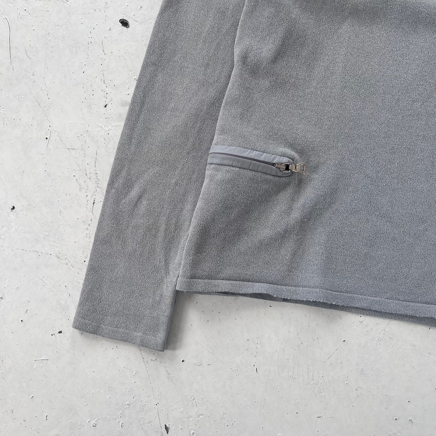 fw1999 prada sport boatneck side pocket knit top
