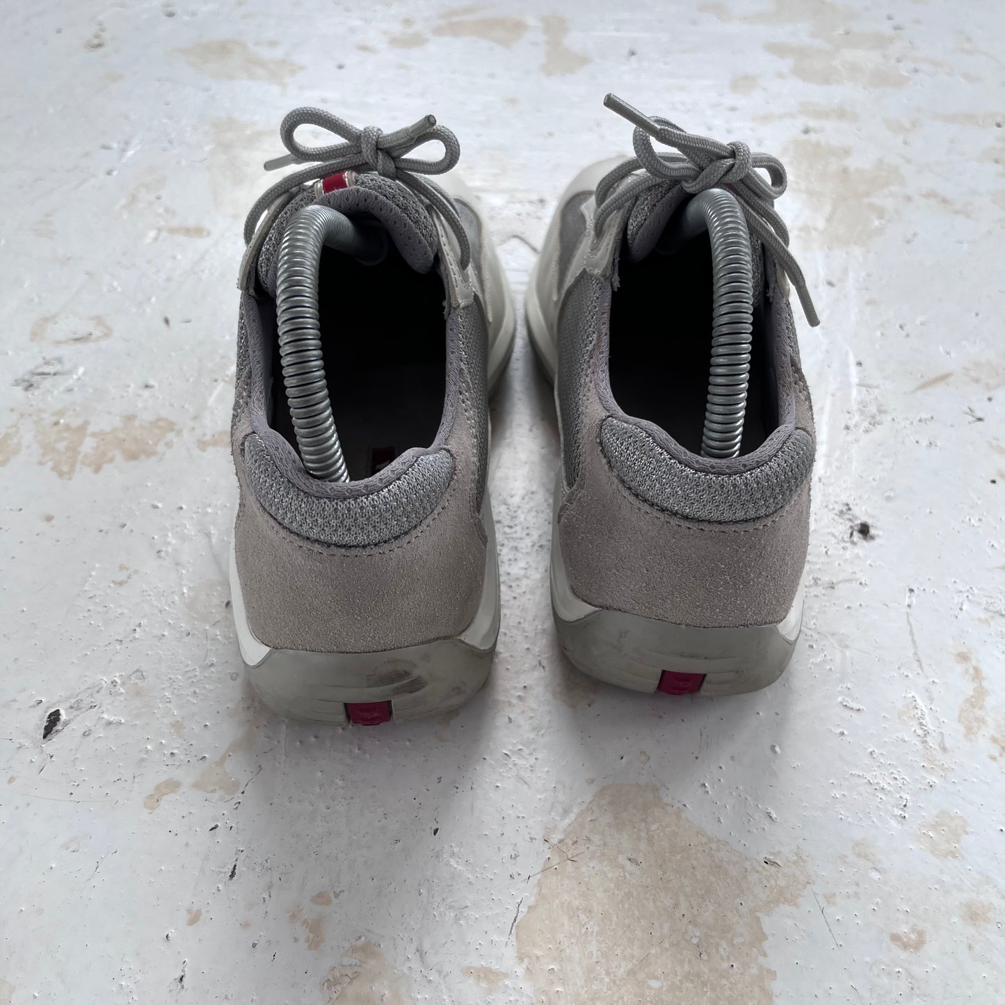 2000s prada sport americas cups matte leather trainers
