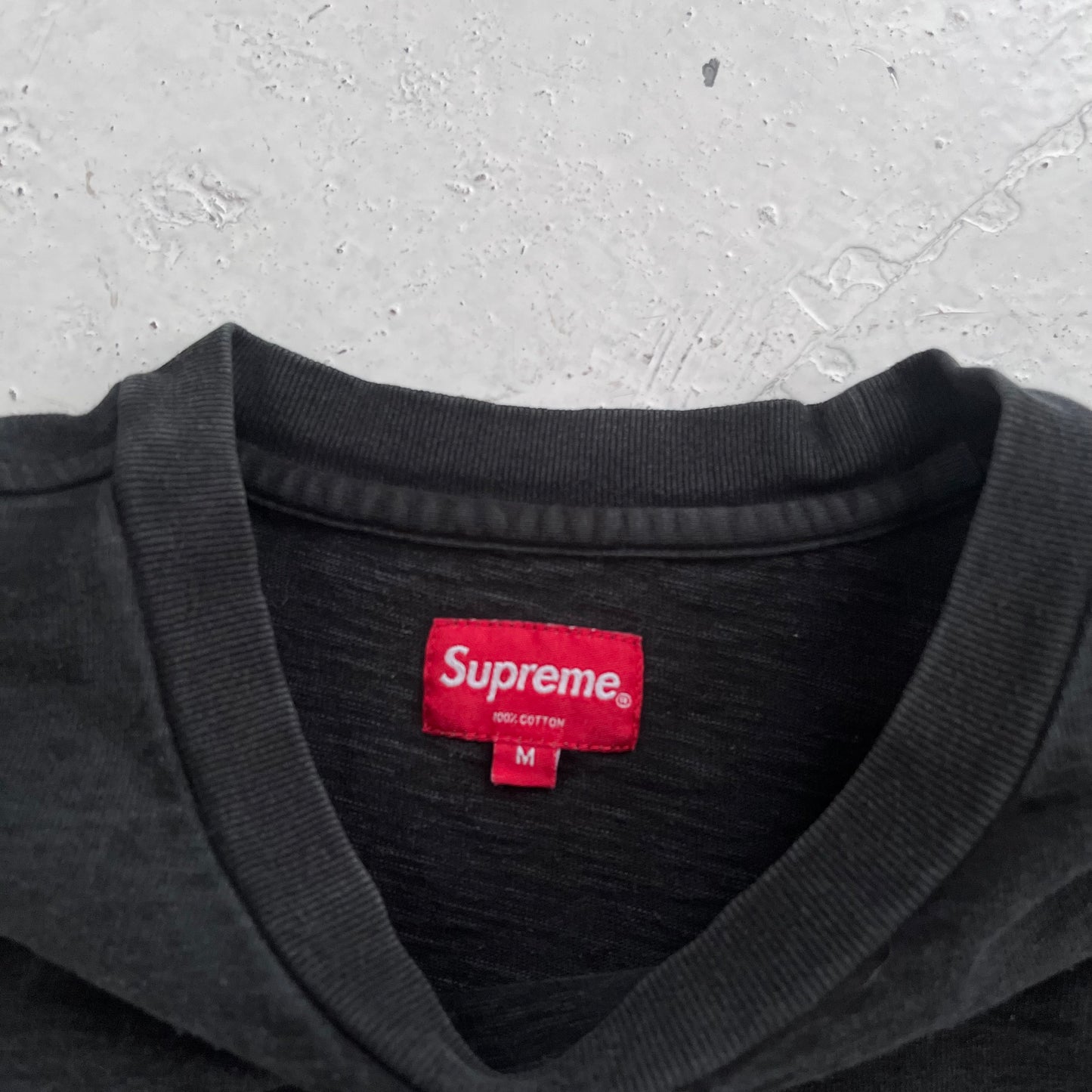 vintage supreme black pocket tee
