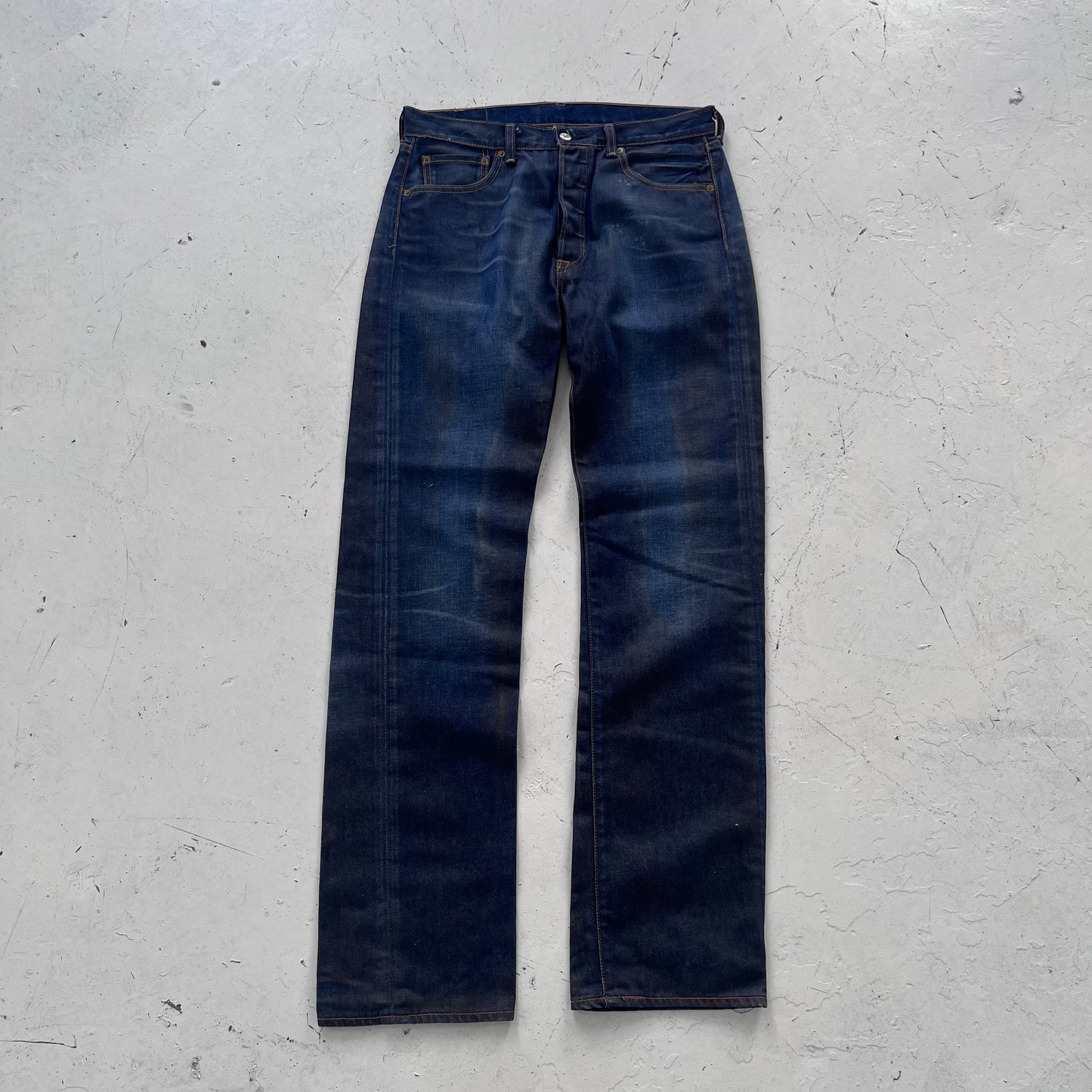 vintage 501 levis faded indigo denim jeans