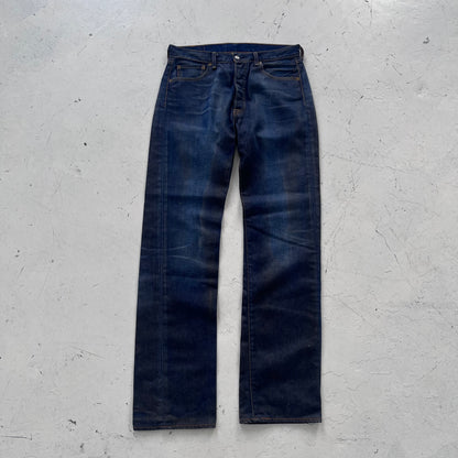 vintage 501 levis faded indigo denim jeans