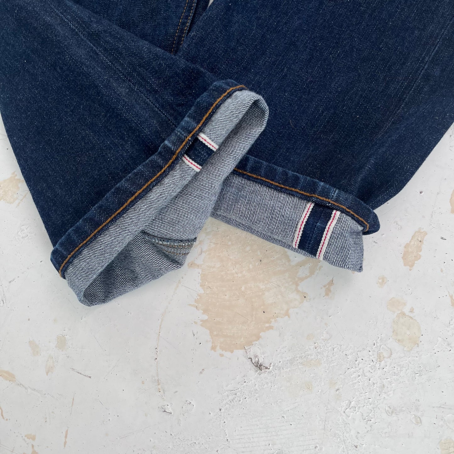 vintage selvedge buckle back denim