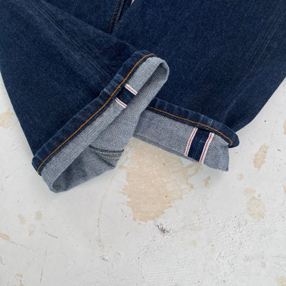vintage selvedge buckle back denim