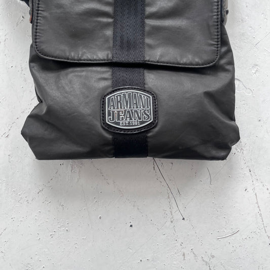 2000s armani jeans nylon crossbody bag